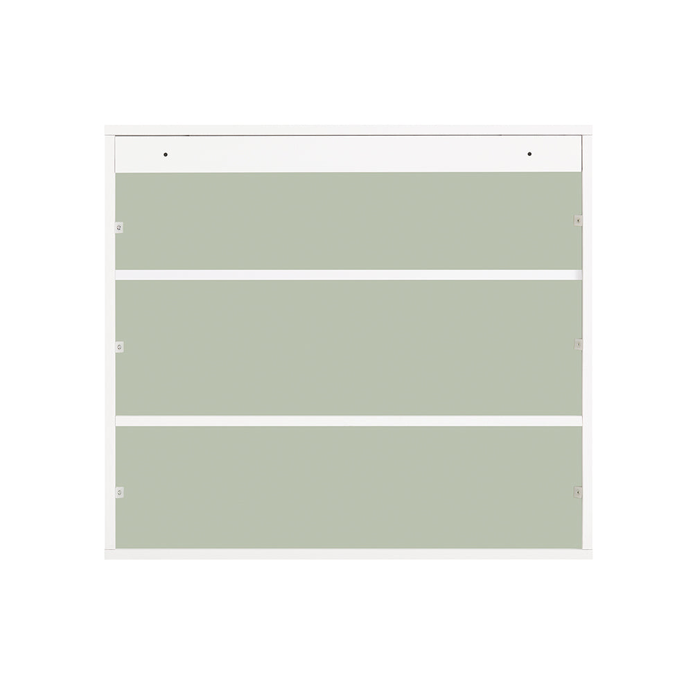 SoBuy BZR140-GR Armoire Murale de Salle de Bain – 60 × 15 × 54 cm, 2 Portes et Niche Ouverte, Vert et Blanc