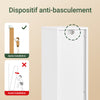 SoBuy BZR151-W Meuble de Salle de Bain pour Espaces Étroits - Armoire Meuble de Rangement Compact avec Étagère Réglable et Tiroir, pour Salle de Bain - Meuble Toilette en Bois, Blanc, 20x20x96 cm