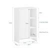 SoBuy BZR156-W Meuble Salle de Bain avec Panier à Linge – Colonne Rangement WC étroite avec Porte Abattante et Étagères Ouvertes, 86x50x30cm, Blanc