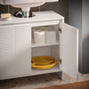 SoBuy BZR157-W Meuble sous Lavabo Salle de Bain Meuble de Rangement avec Étagères Ajustables, Résistant à l'Humidité, Idéal pour Petites Salles de Bain, Blanc, MDF 60x61x30cm
