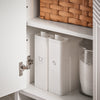 SoBuy BZR157-W Meuble sous Lavabo Salle de Bain Meuble de Rangement avec Étagères Ajustables, Résistant à l'Humidité, Idéal pour Petites Salles de Bain, Blanc, MDF 60x61x30cm