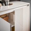 SoBuy BZR157-W Meuble sous Lavabo Salle de Bain Meuble de Rangement avec Étagères Ajustables, Résistant à l'Humidité, Idéal pour Petites Salles de Bain, Blanc, MDF 60x61x30cm