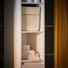 SoBuy BZR158-W Meuble Salle de Bain avec Panier à Linge Colonne Salle de Bbain Armoire Haute Étroite en MDF Blanc avec Étagères Réglables, Rangement Ouvert Parfait pour Petit Espace 30x170x30 cm