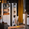SoBuy BZR158-W Meuble Salle de Bain avec Panier à Linge Colonne Salle de Bbain Armoire Haute Étroite en MDF Blanc avec Étagères Réglables, Rangement Ouvert Parfait pour Petit Espace 30x170x30 cm