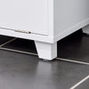 SoBuy BZR159-W Armoire à Linge Meuble Bas avec 4 Petits Compartiments Ouverts et 1 Panier à Linge Amovible