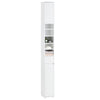 SoBuy BZR160-W Colonne Salle de Bain 20x180x20 cm, Petit Meuble Rangement WC, Meuble Salle de Bain avec Portes, Tiroir, Étagères, Armoire Haute Gain de Place