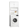SoBuy BZR165-W Meuble Salle de Bain Colonne Rangement WC Armoire Salle de Bain avec Portes et Étagères 3 Niveaux Réglables Me