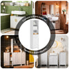 SoBuy BZR17-W Colonne Salle de Bain Meuble Salle de Bain Rangement avec Armoire et 3 Étagères Ouvertes, Petit Meuble Compact avec 1 Tiroir pour WC, Chambre 40x161x35 cm