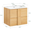 SoBuy BZR172-N Meuble sous Lavabo avec Deux tiroirs Meuble de RangementMeuble avec lavabo en céramique