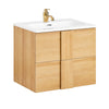 SoBuy BZR172-N Meuble sous Lavabo avec Deux tiroirs Meuble de RangementMeuble avec lavabo en céramique