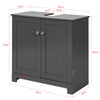 SoBuy BZR18-DG Meuble sous-Lavabo à 2 étages et 2 Portes