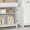 SoBuy BZR18-W Meuble sous lavabo Salle de Bain –Meuble sous Vasque avec Portes et étagère réglable – Meuble de Rangement de Salle de Bain Compact en MDF, Blanc, 60x60x29cm
