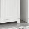 SoBuy BZR18-W Meuble sous lavabo Salle de Bain –Meuble sous Vasque avec Portes et étagère réglable – Meuble de Rangement de Salle de Bain Compact en MDF, Blanc, 60x60x29cm