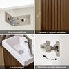 SoBuy BZR196-BR Meuble Sous Vasque Suspendu Bois Foncé avec Lavabo Céramique, Porte Soft-Close Sans Poignée, Étagère, 15kg – 40x22x56 cm