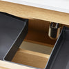 SoBuy BZR198-N Meuble Suspendu pour Lavabo avec Miroir Meuble sous Vasque avec Miroir Ensemble de Lavabo avec Miroir Meuble Lave-Mains avec Miroir, Couleur Bois