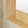 SoBuy BZR198-N Meuble Suspendu pour Lavabo avec Miroir Meuble sous Vasque avec Miroir Ensemble de Lavabo avec Miroir Meuble Lave-Mains avec Miroir, Couleur Bois