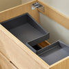 SoBuy BZR198-N Meuble Suspendu pour Lavabo avec Miroir Meuble sous Vasque avec Miroir Ensemble de Lavabo avec Miroir Meuble Lave-Mains avec Miroir, Couleur Bois