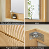 SoBuy BZR198-N Meuble Suspendu pour Lavabo avec Miroir Meuble sous Vasque avec Miroir Ensemble de Lavabo avec Miroir Meuble Lave-Mains avec Miroir, Couleur Bois