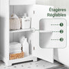 SoBuy BZR207-W Meuble Salle de Bain – Petit Armoire de Rangement avec Tiroir, Colonne de Salle de Bain en Bois, Meuble WC Rangement,Résistante à l’Humidité, Blanc, 42x30x93cm