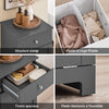 SoBuy BZR21-II-DG Meuble Bas de Salle de Bain, Armoire Toilette avec 1 Tiroir et 1 Panier à Linge Pliable, Meuble de Rangement, Corbeille à Linge, Coffre à Linge, Porte Vêtement, 40x38x90cm, Gris
