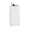 SoBuy BZR21-II-W Meuble Bas de Salle de Bain, Armoire Toilette avec 1 Tiroir et 1 Panier à Linge Pliable, Meuble de Rangement, Corbeille à Linge, Coffre à Linge, Porte Vêtement, 40x38x90cm, Blanc