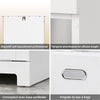 SoBuy BZR21-II-W Meuble Bas de Salle de Bain, Armoire Toilette avec 1 Tiroir et 1 Panier à Linge Pliable, Meuble de Rangement, Corbeille à Linge, Coffre à Linge, Porte Vêtement, 40x38x90cm, Blanc