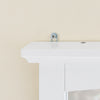 SoBuy BZR212-W Armoire Murale Salle de Bain avec Miroir Meuble Haut Salle de Bain Blanc 60x6x53,5cm en MDF E1 et Verre, Armoire de Toilette Murale avec Étagère