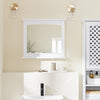 SoBuy BZR212-W Armoire Murale Salle de Bain avec Miroir Meuble Haut Salle de Bain Blanc 60x6x53,5cm en MDF E1 et Verre, Armoire de Toilette Murale avec Étagère