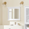 SoBuy BZR212-W Armoire Murale Salle de Bain avec Miroir Meuble Haut Salle de Bain Blanc 60x6x53,5cm en MDF E1 et Verre, Armoire de Toilette Murale avec Étagère