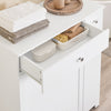 SoBuy BZR214-W Meuble Salle de Bain avec Panier à Linge Colonne de Rangement avec 1 Tiroir, et Compartiment Coulissant, Armoire de Salle de Bain Étanche 78x38x90cm Idéal pour WC, Lavabo, Toilettes