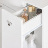 SoBuy BZR214-W Meuble Salle de Bain avec Panier à Linge Colonne de Rangement avec 1 Tiroir, et Compartiment Coulissant, Armoire de Salle de Bain Étanche 78x38x90cm Idéal pour WC, Lavabo, Toilettes