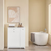 SoBuy BZR214-W Meuble Salle de Bain avec Panier à Linge Colonne de Rangement avec 1 Tiroir, et Compartiment Coulissant, Armoire de Salle de Bain Étanche 78x38x90cm Idéal pour WC, Lavabo, Toilettes