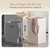 SoBuy BZR214-W Meuble Salle de Bain avec Panier à Linge Colonne de Rangement avec 1 Tiroir, et Compartiment Coulissant, Armoire de Salle de Bain Étanche 78x38x90cm Idéal pour WC, Lavabo, Toilettes