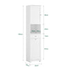 SoBuy BZR216-W Colonne de Salle de Bain avec Panier à Linge 45 L, Tiroir, Étagère Réglable et Porte Réversible – Charge 34 kg – 40×38×180 cm, Blanc