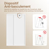 SoBuy BZR218-W Meuble Salle de Bain avec Panier à Linge - Armoire de Rangement avec 2 Paniers en Tissu Colonne Salle de Bain Gain de Place Meuble Linge Sale Blanc pour Buanderie