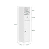 SoBuy BZR219-W Bathroom Cabinet 20 x 20 cm Narrow Toilet Cabinet with Roll Holder and Reversible Door, Compact Toilet Storage with Drawer and Adjustable Shelf