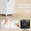 SoBuy BZR219-W Bathroom Cabinet 20 x 20 cm Narrow Toilet Cabinet with Roll Holder and Reversible Door, Compact Toilet Storage with Drawer and Adjustable Shelf