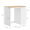 SoBuy BZR223-WN Meuble au-dessus du Lave-Linge 100×60×95 cm – Étendoir Coulissant, Panier à Linge, Sans Panneau Arrière, Blanc et Naturel