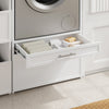 SoBuy BZR230-W Colonne de Buanderie pour Lave-Linge avec 2 Tiroirs – Penderie Escamotable, MDF – 66×60,5×186 cm, Blanc