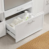 SoBuy BZR230-W Colonne de Buanderie pour Lave-Linge avec 2 Tiroirs – Penderie Escamotable, MDF – 66×60,5×186 cm, Blanc