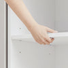 SoBuy BZR231-W Meuble Lave-Linge et Sèche-Linge avec Armoire – Tiroir, Étagères Réglables – 110×60,1×186 cm, Blanc