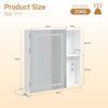 SoBuy BZR239-E-W Armoire Miroir de Salle de Bain avec LED et Prises – Meuble Mural, Étagères – 60×15,5×60 cm, Blanc