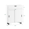 SoBuy BZR31-W Armoire de Salle de Bain Étroit avec roulettes – Meuble de Salle de Bain avec Portes Coulissantes – Polyvalente Armoire de Côté pour Petits Espaces, 52 x 68 x 17 cm, Blanc