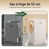 SoBuy BZR33-II-DG Meuble Salle de Bain avec Panier à Linge – Armoire Toilette, Meuble Bas avec 2 Tiroirs et Grande Capacité Sacs à Linge, Meuble de Rangement, Coffre à Linge, Gris, L78xP38xH90cm