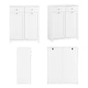 SoBuy BZR33-II-W Meuble Panier à Linge 2 Compartiments 45L – 2 Tiroirs, Gain de Place Salle de Bain, Blanc