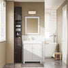 SoBuy BZR34-II-BR Colonne Salle de Bain Ultra-Slim Brun 20x20cm, 1 Tiroir, 2 Portes, 5 Compartiments, Étagères Réglables, Anti-Humidité, 25kg – 20x20x180 cm