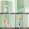 SoBuy BZR34-II-GR Meuble Colonne Salle de Bain, Armoire de Rangement Étroite avec Tiroir et Étagères Réglables - Meuble Salle de Bain Compact pour WC, Petits Espaces - Vert clair, MDF, 20x20x180cm