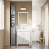 SoBuy BZR34-II-HG Meuble Colonne Salle de Bain 20 cm - Armoire de Rangement Étroite avec Tiroir et Étagères Réglables - Meuble Salle de Bain Compact pour WC, Petits Espaces Gris MDF, 20x20x180cm