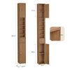 SoBuy BZR34-II-PF Colonne Salle de Bain Ultra-Étroite Effet Bois, 4 Étagères Réglables et 1 Tiroir, Anti-Basculement, 45kg – 20x20x180 cm