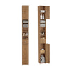 SoBuy BZR34-II-PF Colonne Salle de Bain Ultra-Étroite Effet Bois, 4 Étagères Réglables et 1 Tiroir, Anti-Basculement, 45kg – 20x20x180 cm